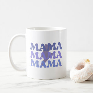Mug de café Mama Mama bleu et violet