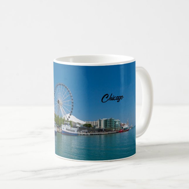 Mug de café marine Pier (Devant droit)
