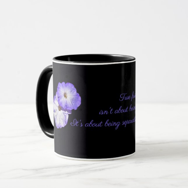 Mug de café mauve d'amitié (Devant gauche)