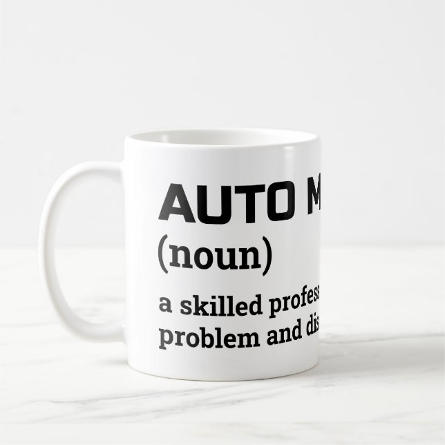 Mug de café mécanique automatique - Drôle définiti (Gauche)