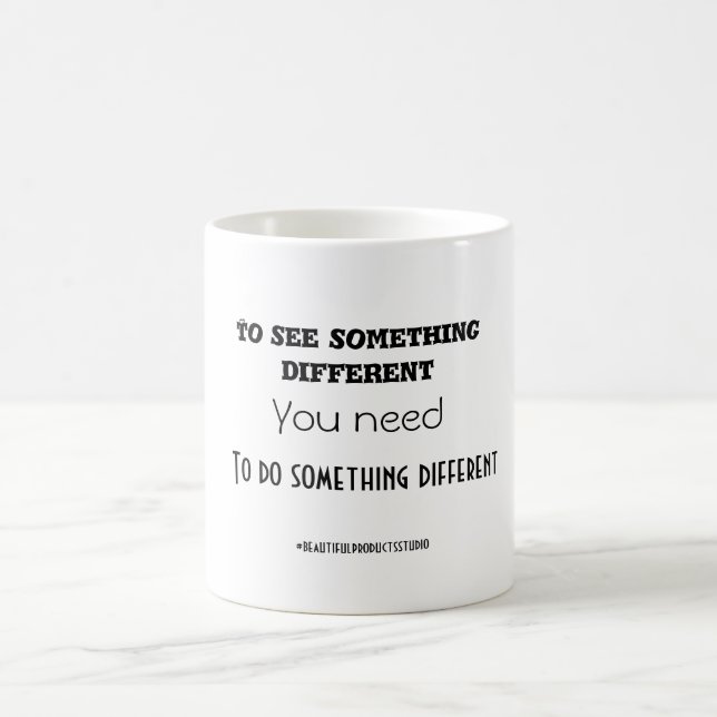 Mug de café motivationnel personnalisé (Centre)