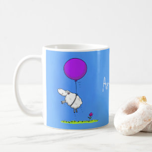 Mug de café mouton de dessin animé mignon drôle av