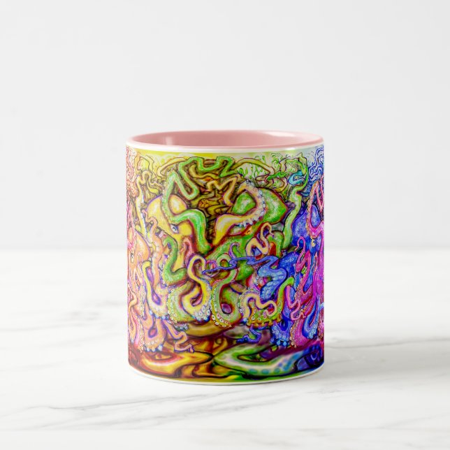 Mug de café octopi à deux tons (Centre)