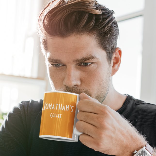 Mug de café orange personnalisé (Créateur téléchargé)
