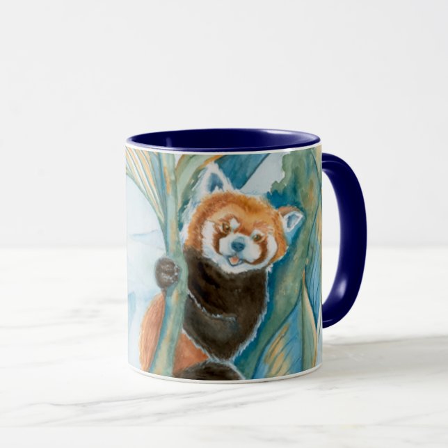 Mug de café Panda rouge (Devant droit)