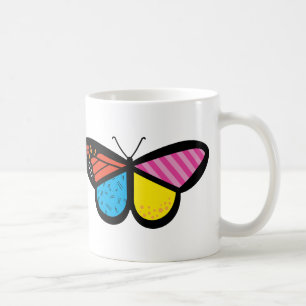 Mug de café papillon moderne