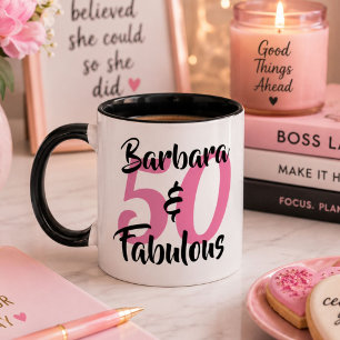 Mug de café personnalisé 50 ans & Fabuleux pour an