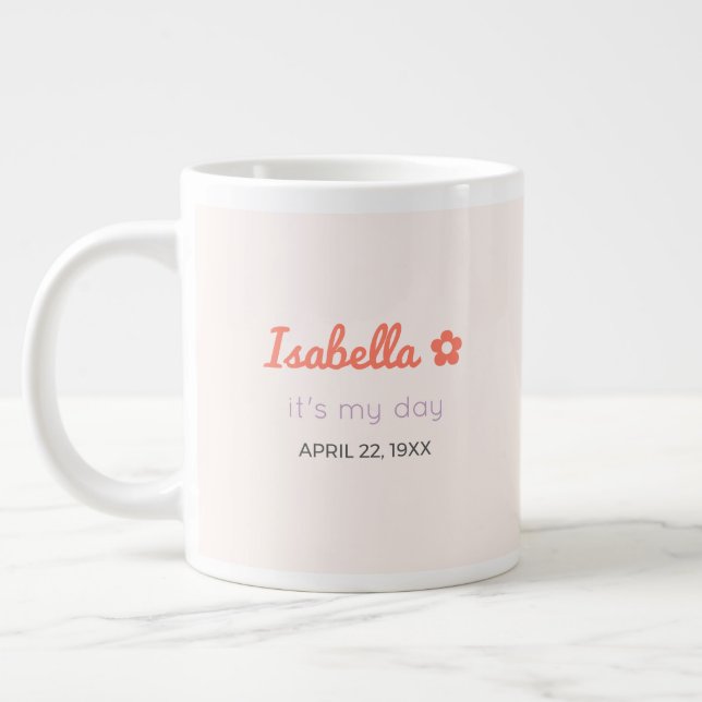 Mug de café personnalisé avec nom pour son anniver (Gauche)