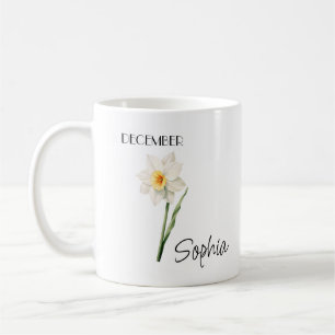 Mug de café personnalisé Fleur de décembre