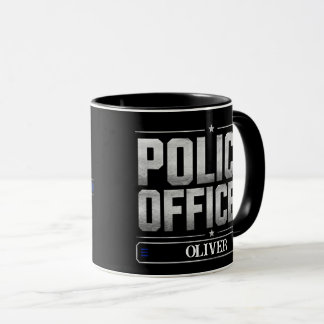 Mug de café personnalisé pour policier Thin Blue L