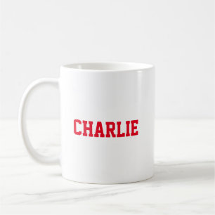 Mug de café personnalisé rouge et blanc