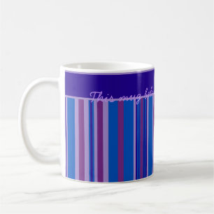 Mug de café : Personnaliser Bleu, Mauve, Grandes P