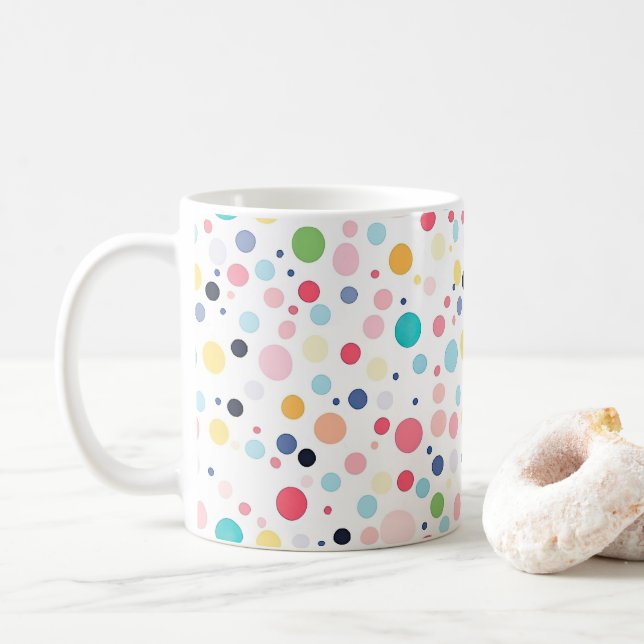 Mug de café Pois coloré (Avec donut)