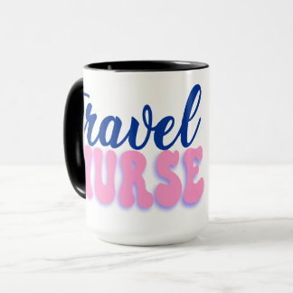 Mug de café pour infirmière itinérante blanc et no
