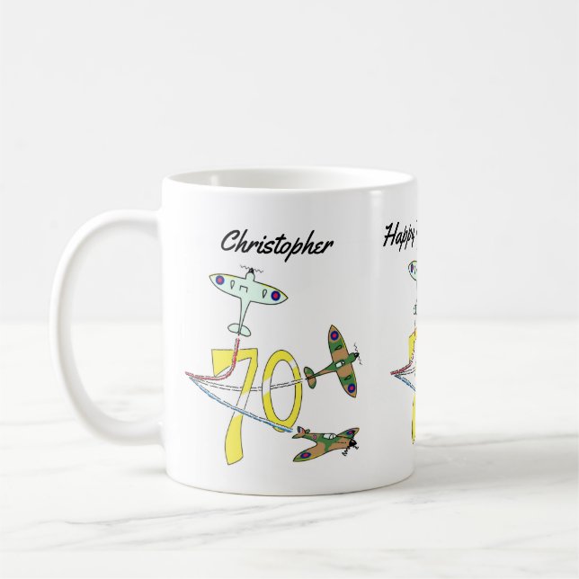Mug de café pour les 70 ans de Spitfires (Gauche)