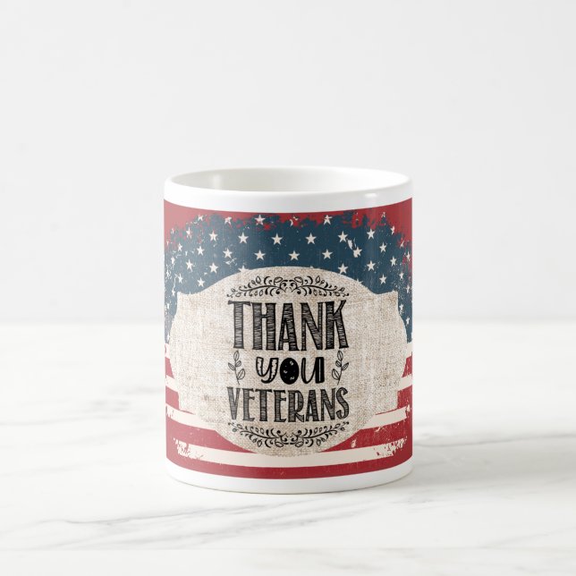 Mug de café pour vétérans Merci (Centre)