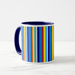 Mug de café rétro à rayures
