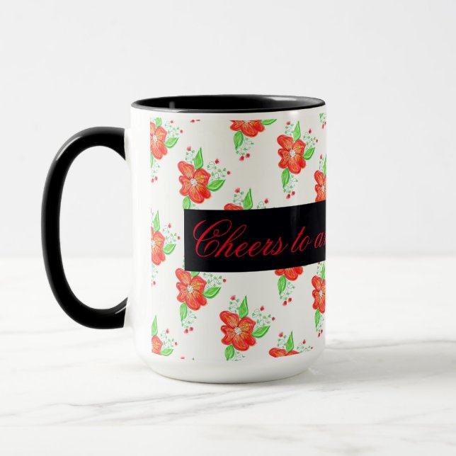 Mug de café rouge clair (Gauche)
