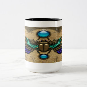 Mug de café Scarab en or égyptien