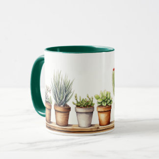 Mug de café succulent
