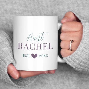 Mug de café Tante Monogramme Personnalisé