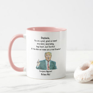 Mug de café Trump personnalisé pour Cat Mom Ajou