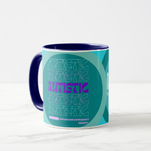 Mug de café Turquoise autistique