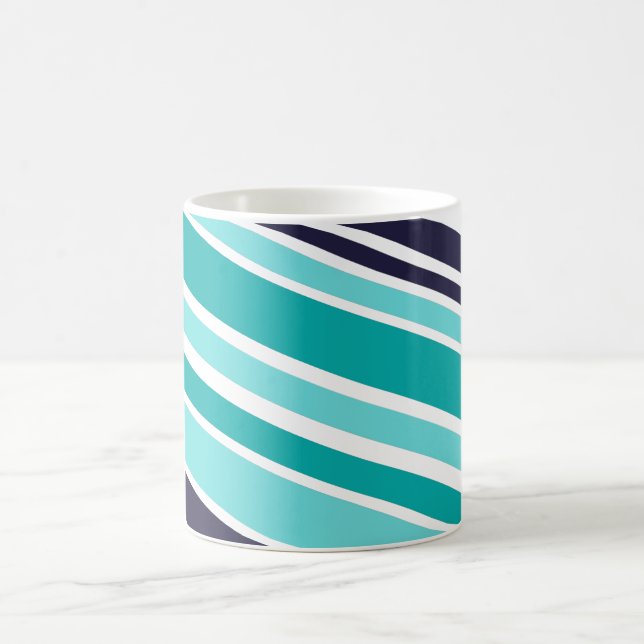 Mug De Café Turquoise Et Bleu Foncé (Centre)