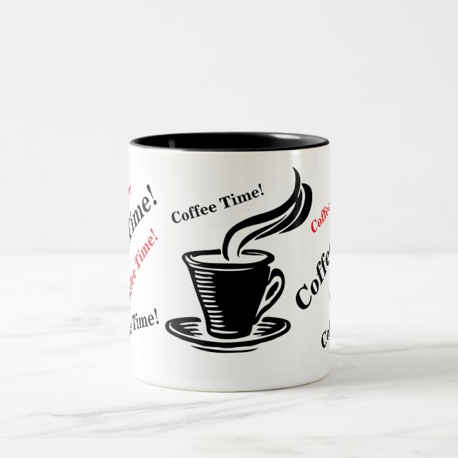 Mug de café unique avec café Écrit dessus (Centre)