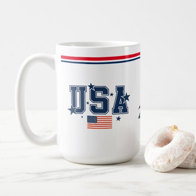 Mug de café USA (Avec donut)