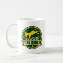 Mug de café vintage en détresse Juan Donkey ferme