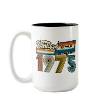 Mug de cassette vintage 1975 - les années 70 café