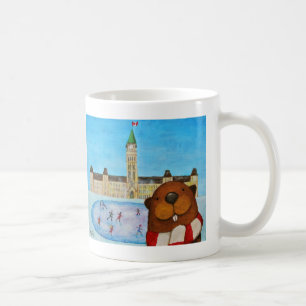 Mug de castor canadien amusant Mug de cadeaux cana