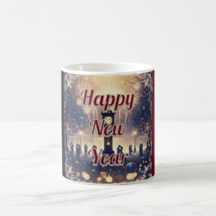 Mug de célébration de Nouvel An personnalisé et ro