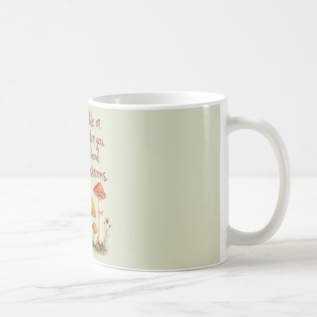 Mug de champignons drôle | Mug de café de champign (Droite)