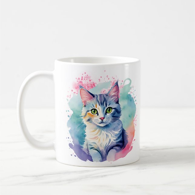 Mug de chat coloré (Gauche)