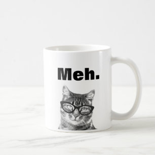 Mug de chat de citation d'apathie drôle meh