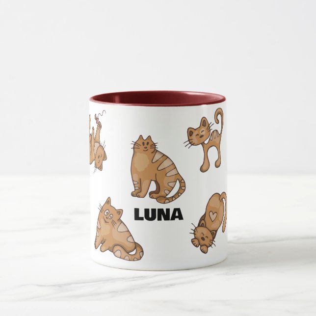 Mug de chat personnalisé - Cadeau personnalisé pou (Centre)