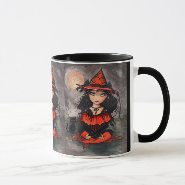 Mug de chats de sorcière Halloween par Molly Harri (Droite)