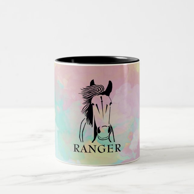 Mug de cheval artistique personnalisable (Centre)