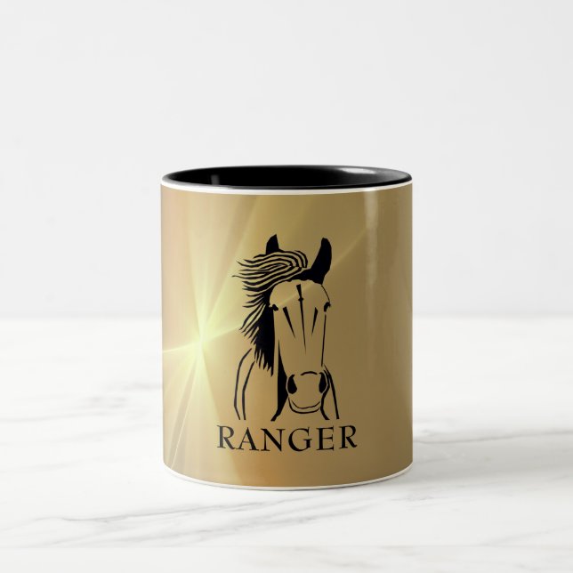 Mug de cheval artistique personnalisable (Centre)