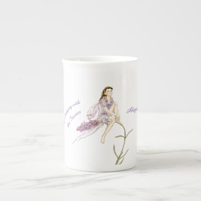 Mug de Chine d'os de fleur personnalisé (Devant)