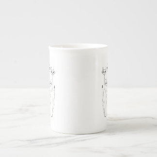 Mug de Chine osseuse (chats dessinés à la main)