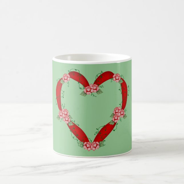 Mug de coeur fleuri (Centre)