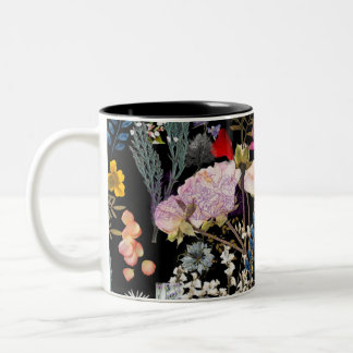 Mug de collage artistique multicolore