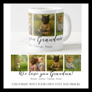 Mug de collage photo personnalisée avec des noms p