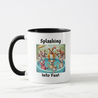 Mug de conception de la piscine d'animaux sauvages