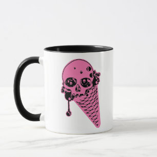 Mug de cône de crème glacée rose