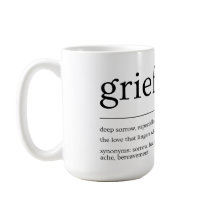 Mug de définition du chagrin - Cadeau minimaliste