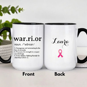 Mug de définition du guerrier du cancer